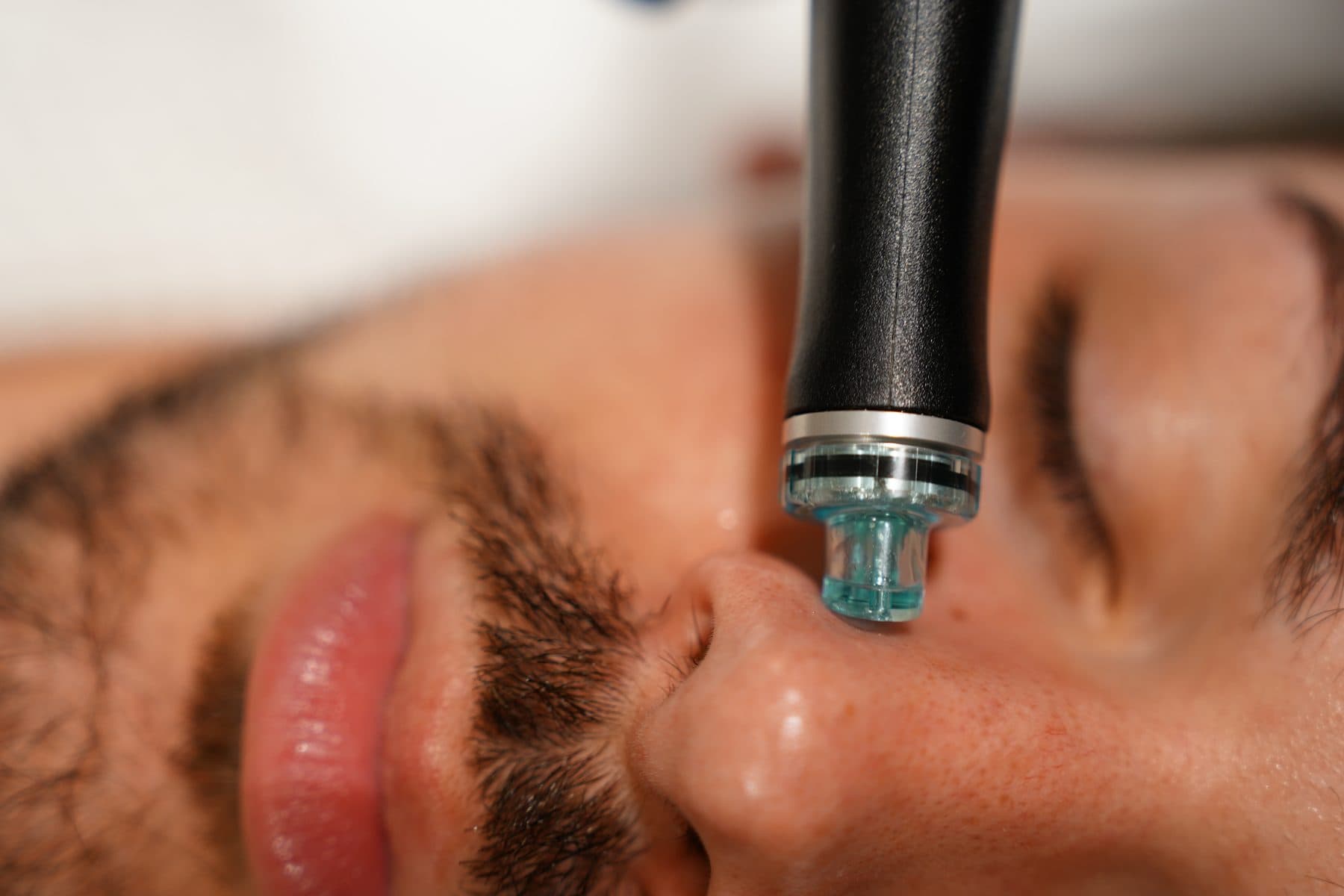 Close-up of a facial treatment for a beauty brand